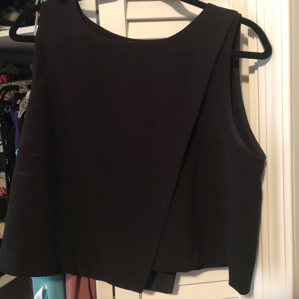 Lucca couture black crop top size large NWOT